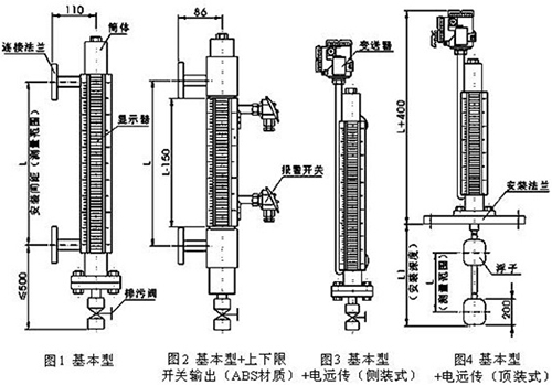 防霜磁浮子液位計結構特點圖