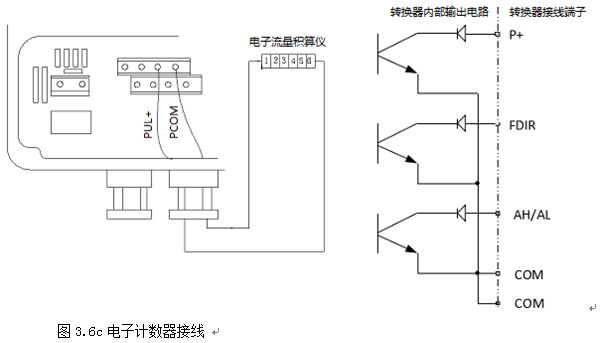 電磁流量計電子計數器接線圖